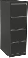 Armoire pour dossiers suspendus Steel, 4 tiroirs à dossiers suspendus, 46.5 x 62 x 132.5 cm, noir - 7630006743019_01_ow