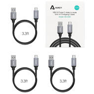 Aukey Kabel USB-A - USB-C, 3 Stück, 1 m - 608119188703_02_ow