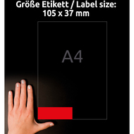 Avery Zweckform Etiketten, 3452, 105 x 37 mm, 100 Blatt - 4004182034521_04_ow
