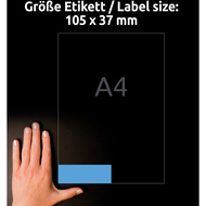 Avery Zweckform Etiketten, 3453, 105 x 37 mm, 100 Blatt - 4004182034538_05_ow