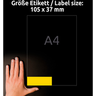 Avery Zweckform Etiketten, 3455, 105 x 37 mm, 100 Blatt - 4004182034552_04_ow