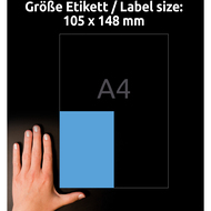 Avery Zweckform Etiketten, 3457, 105 x 148 mm, 100 Blatt - 4004182034576_04_ow
