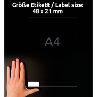 Avery Zweckform Etiketten, 3650, 48 x 21 mm, 100 Blatt - 4004182036501_04_ow