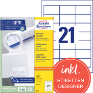 Avery Zweckform Etiketten, 3670, 64 x 36 mm, 100 Blatt - 4004182036709_01_ow