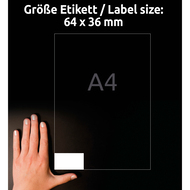 Avery Zweckform Etiketten, 3670, 64 x 36 mm, 100 Blatt - 4004182036709_04_ow