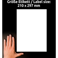 Avery Zweckform Etiketten, 6119Z, 210 x 297 mm, 30 Blatt - 4004182061190_03_ow