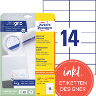 Avery Zweckform Etiketten, 6136, 105 x 42.3 mm, 30 Blatt - 4004182061367_02_ow