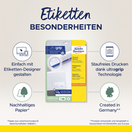 Avery Zweckform Etiketten, 6137, 105 x 57 mm, 30 Blatt - 4004182061374_05_ow