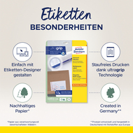 Avery Zweckform Etiketten, 6138, 105 x 74 mm, 30 Blatt - 4004182061381_05_ow