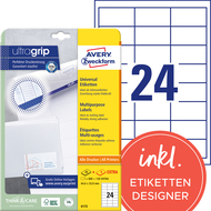 Avery Zweckform Etiketten, 6172, 64.6 x 33.8 mm, 30 Blatt - 4004182433348_01_ow