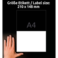 Avery Zweckform Etiketten, 6176, 210 x 148 mm, 30 Blatt - 4004182433386_04_ow
