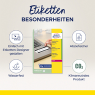 Avery Zweckform Etiketten abziehsicher, L6145-20, 45.7 x 25.4 mm, 20 Blatt - 4004182059876_02_ow