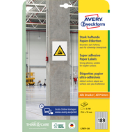 Avery Zweckform Etiketten extra stark, L7871-20, 25.4 x 10 mm, 20 Blatt - 4004182070031_05_ow