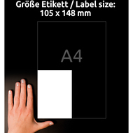 Avery Zweckform Etiketten extra stark, L7876-20, 105 x 148 mm, 20 Blatt - 4004182070086_04_ow