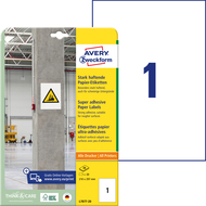 Avery Zweckform Etiketten extra stark, L7877-20, 210 x 297 mm, 20 Blatt - 4004182070093_01_ow