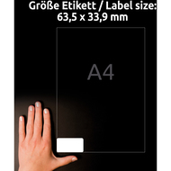 Avery Zweckform Etiketten, J8159_25, 63.5 x 33.9 mm, 25 Blatt - 4004182235331_04_ow
