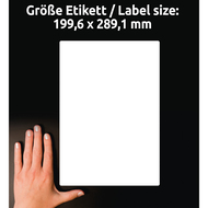 Avery Zweckform Etiketten, J8167_25, 199.6 x 289.1 mm, 25 Blatt - 4004182047958_04_ow