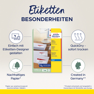 Avery Zweckform Etiketten, J8177_25, 99.1 x 42.3 mm, 25 Blatt - 4004182047934_02_ow