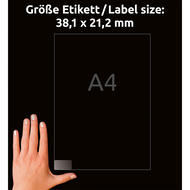 Avery Zweckform Etiketten, L7551_25, 38 x 21.2 mm, 25 Blatt - 4004182967454_04_ow