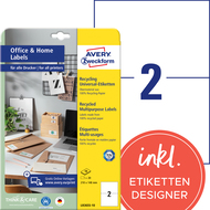 Avery Zweckform Etiketten, LR3655-10, 210 x 148 mm, 10 Blatt - 4004182336557_01_ow