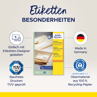 Avery Zweckform Etiketten, LR3655-10, 210 x 148 mm, 10 Blatt - 4004182336557_02_ow