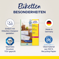Avery Zweckform Etiketten, LR7160100, 63.5 x 38.1 mm, 100 Blatt - 4004182651605_02_ow