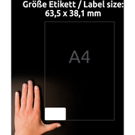 Avery Zweckform Etiketten, LR7160100, 63.5 x 38.1 mm, 100 Blatt - 4004182651605_04_ow