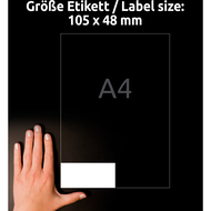 Avery Zweckform Etiketten Recycling, LR3424, 105 x 48 mm, 100 Blatt - 4004182035405_03_ow