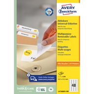 Avery Zweckform Etiketten wiederablösbar, L4736REV_100, 45.7 x 21.2 mm, 100 Blatt - 4004182433294_02_ow