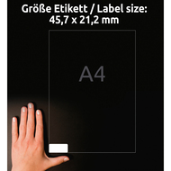 Avery Zweckform Etiketten wiederablösbar, L4736REV_100, 45.7 x 21.2 mm, 100 Blatt - 4004182433294_04_ow