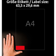 Avery Zweckform Etiketten wiederablösbar, L6003_25, 63.5 x 29.6 mm, 25 Blatt - 4004182608449_04_ow