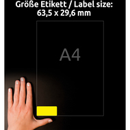 Avery Zweckform Etiketten wiederablösbar, L6004_25, 63.5 x 29.6 mm, 25 Blatt - 4004182608456_04_ow