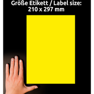 Avery Zweckform Etiketten wiederablösbar, L6006_25, 210 x 297 mm, 25 Blatt - 4004182608470_04_ow