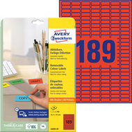 Avery Zweckform Etiketten wiederablösbar, L6036_20, 25.4 x 10 mm, 20 Blatt - 4004182060360_01_ow