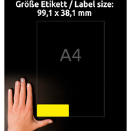 Avery Zweckform Etiketten wiederablösbar, L7263Y_25, 99.1 x 38.1 mm, 25 Blatt - 4004182608432_04_ow