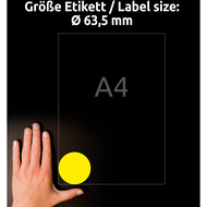 Avery Zweckform Etiketten wiederablösbar, L7670Y_25, 63.5 mm, 25 Blatt - 4004182608418_04_ow