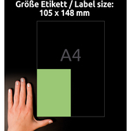 Avery Zweckform étiquettes, 3458, 105 x 148 mm, 100 feuilles - 4004182034583_04_ow