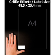 Avery Zweckform Étiquettes, 4780-65, 48.5 x 25.4 mm, 65 feuilles - 4004182347805_07_ow
