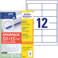 Avery Zweckform Étiquettes, 4781-65, 97 x 42.3 mm, 65 feuilles - 4004182347812_02_ow