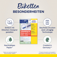 Avery Zweckform Étiquettes, 4781-65, 97 x 42.3 mm, 65 feuilles - 4004182347812_05_ow