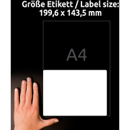 Avery Zweckform etiquettes, L7168-100, 199.6 x 143.5 mm, 100 feuilles - 4004182471685_04_ow
