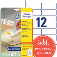 Avery Zweckform étiquettes repositionnable, L4743REV-25, 99.1 x 42.3 mm, 30 feuilles - 4004182047439_01_ow