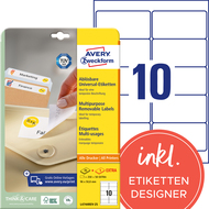 Avery Zweckform étiquettes repositionnable, L4744REV_25, 96 x 50.8 mm, 30 feuilles - 4004182047446_01_ow