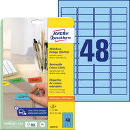 Avery Zweckform étiquettes repositionnable, L6039_20, 45.7 x 21.2 mm, 20 feuilles - 4004182060391_01_ow