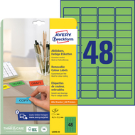 Avery Zweckform étiquettes repositionnable, L6040_20, 45.7 x 21.2 mm, 20 feuilles - 4004182060407_01_ow
