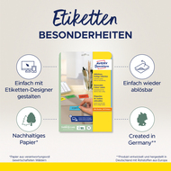 Avery Zweckform étiquettes repositionnable, L6040_20, 45.7 x 21.2 mm, 20 feuilles - 4004182060407_02_ow