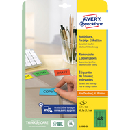 Avery Zweckform étiquettes repositionnable, L6040_20, 45.7 x 21.2 mm, 20 feuilles - 4004182060407_05_ow