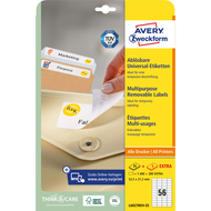 Avery Zweckform Étiquettes repositionnables, L6027REV-25, 52.5 x 21.2 mm, 30 feuilles - 4004182347966_01_ow