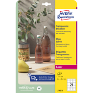 Avery Zweckform étiquettes transparent, L7782-25, 63.5 x 38.1 mm, 25 feuilles - 4004182252543_05_ow