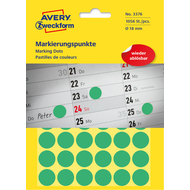 Avery Zweckform Markierungspunkte, 3376Z, 18 mm, grün - 4004182033760_01_ow